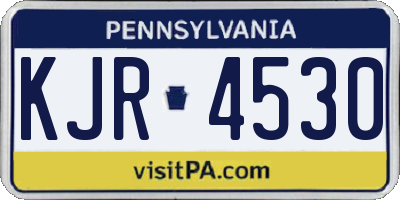 PA license plate KJR4530
