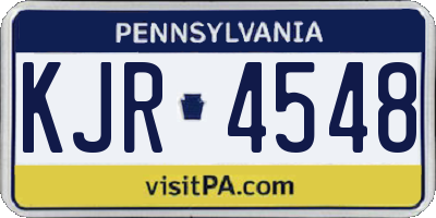 PA license plate KJR4548