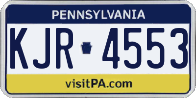 PA license plate KJR4553
