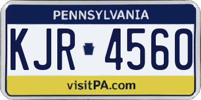 PA license plate KJR4560
