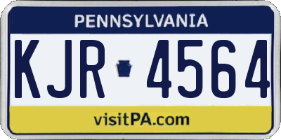 PA license plate KJR4564