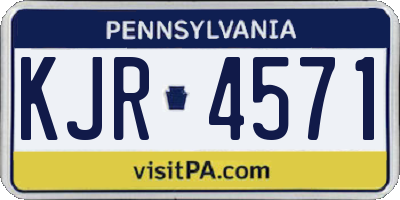 PA license plate KJR4571