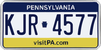 PA license plate KJR4577