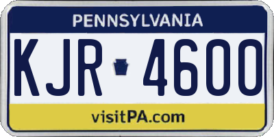 PA license plate KJR4600
