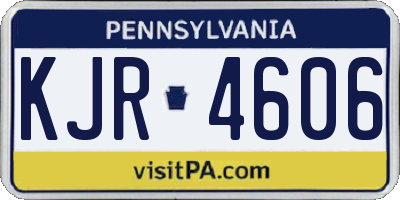 PA license plate KJR4606