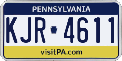 PA license plate KJR4611