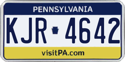 PA license plate KJR4642