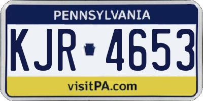 PA license plate KJR4653