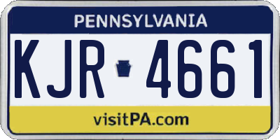 PA license plate KJR4661