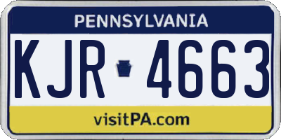 PA license plate KJR4663