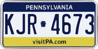 PA license plate KJR4673