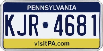 PA license plate KJR4681