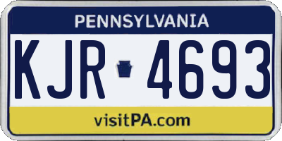 PA license plate KJR4693