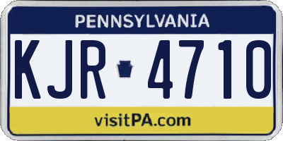 PA license plate KJR4710