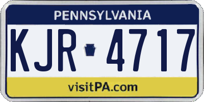 PA license plate KJR4717