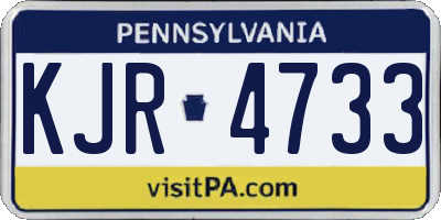 PA license plate KJR4733