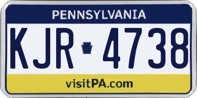 PA license plate KJR4738