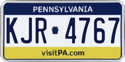 PA license plate KJR4767