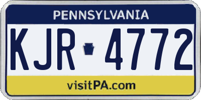 PA license plate KJR4772