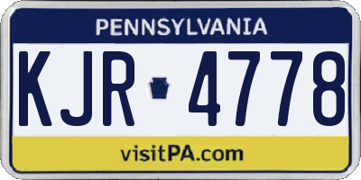 PA license plate KJR4778