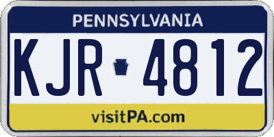 PA license plate KJR4812