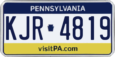 PA license plate KJR4819