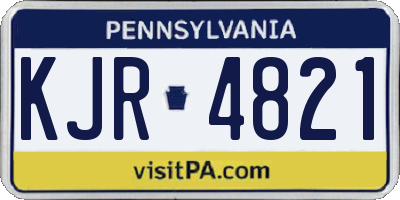 PA license plate KJR4821