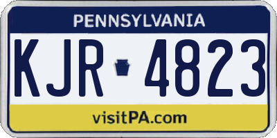 PA license plate KJR4823