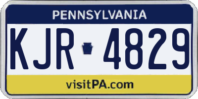 PA license plate KJR4829