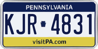 PA license plate KJR4831