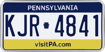 PA license plate KJR4841