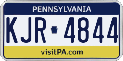 PA license plate KJR4844