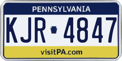 PA license plate KJR4847