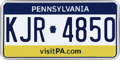 PA license plate KJR4850