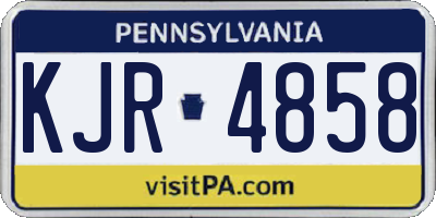 PA license plate KJR4858