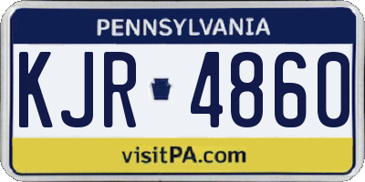 PA license plate KJR4860