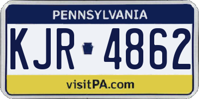 PA license plate KJR4862