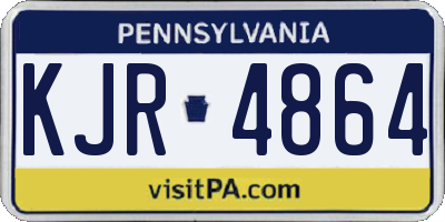 PA license plate KJR4864