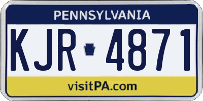 PA license plate KJR4871