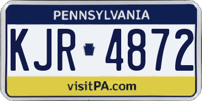 PA license plate KJR4872