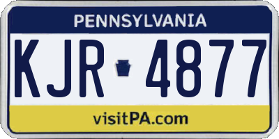 PA license plate KJR4877