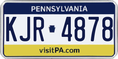 PA license plate KJR4878