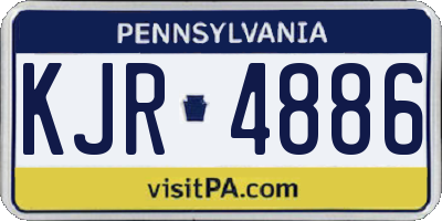 PA license plate KJR4886