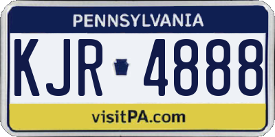 PA license plate KJR4888