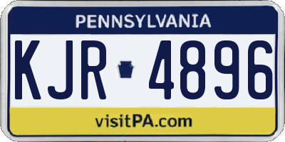 PA license plate KJR4896