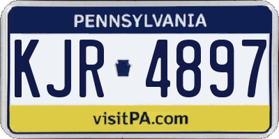 PA license plate KJR4897