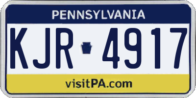 PA license plate KJR4917