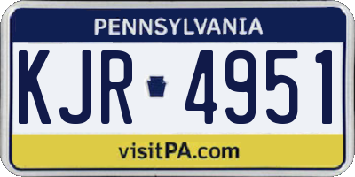 PA license plate KJR4951