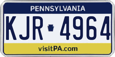PA license plate KJR4964