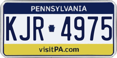 PA license plate KJR4975
